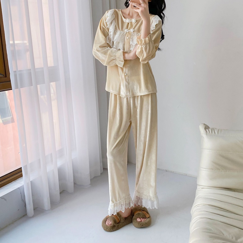Autumn and winter pajamas 2pcs set for women
