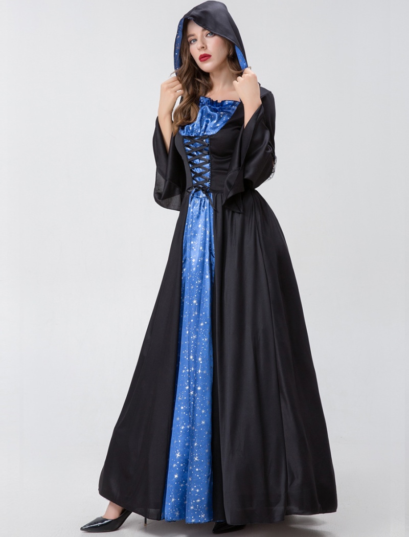Role-play queen adult witch halloween long skirt