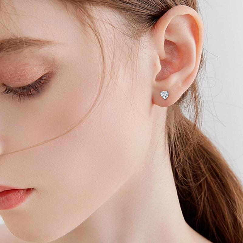 Heart stud earrings earrings for women