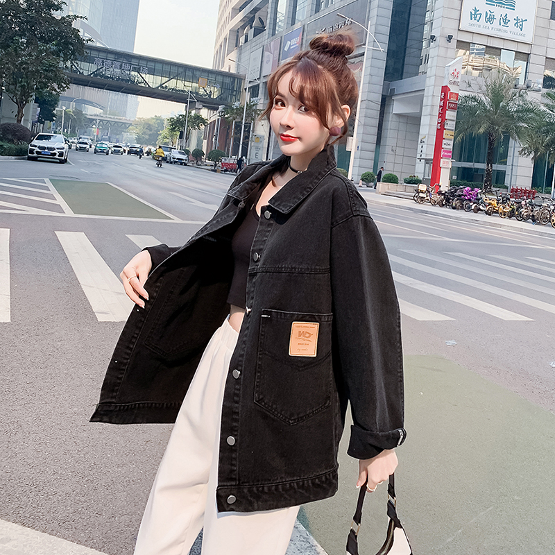 Korean style denim coat all-match loose cardigan