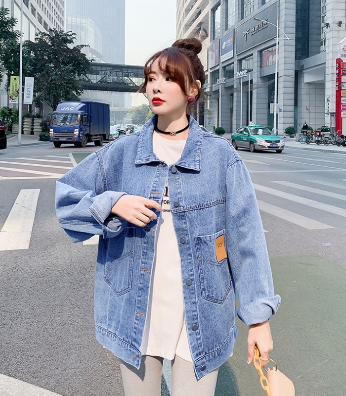 Korean style denim coat all-match loose cardigan