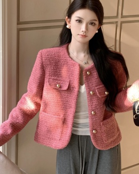 Short temperament ladies chanelstyle woolen coat for women