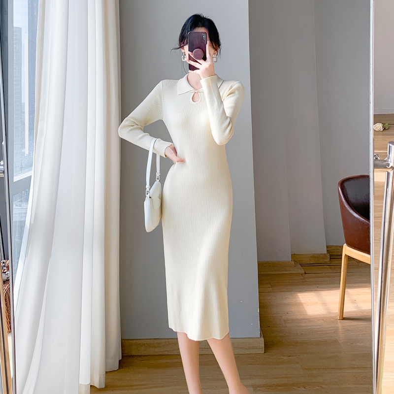 Light bottoming dress Chinese style package hip overcoat