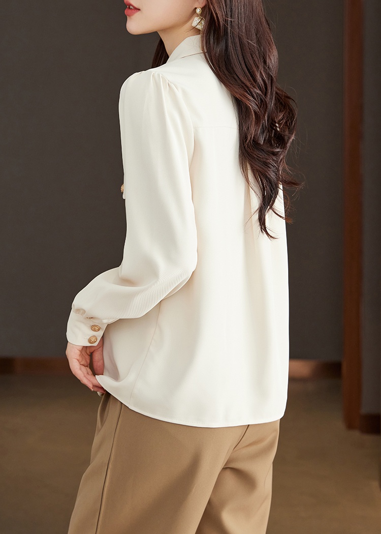 Single-breasted lapel shirt niche Korean style tops