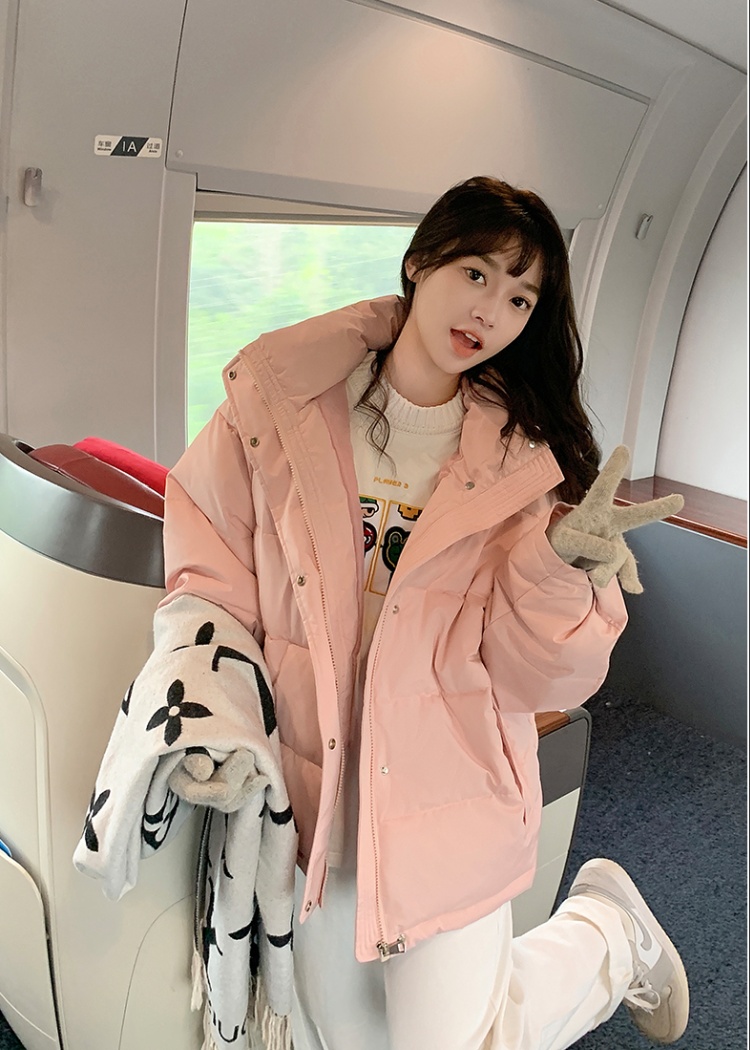 Loose college style fashion coat short thick down cotton coat