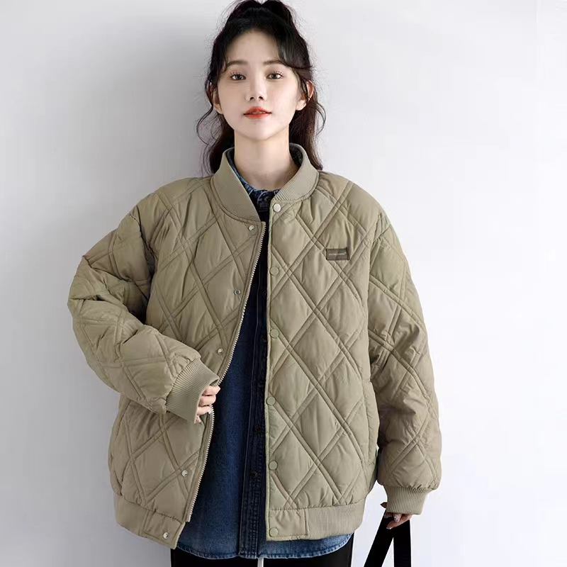 Niche quilted coat winter baseball cotton coat for women
