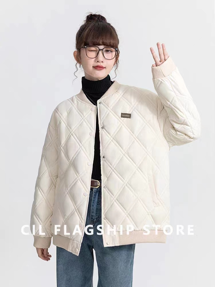 Niche quilted coat winter baseball cotton coat for women