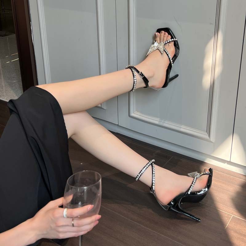 Rome sandals square head high-heeled shoes for women
