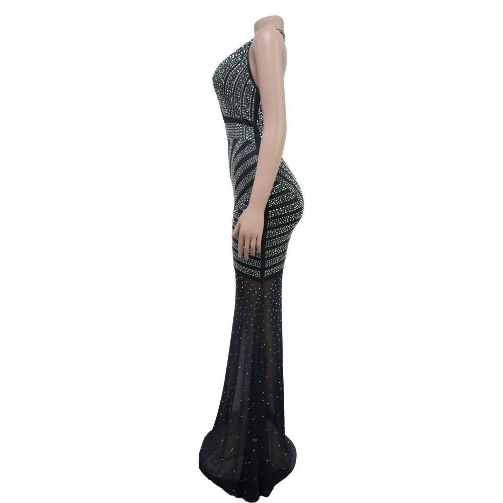 European style long dress gauze dress for women