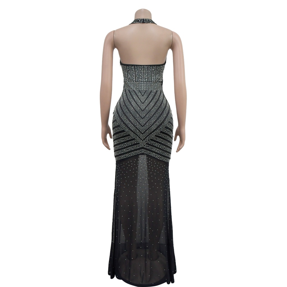 European style long dress gauze dress for women