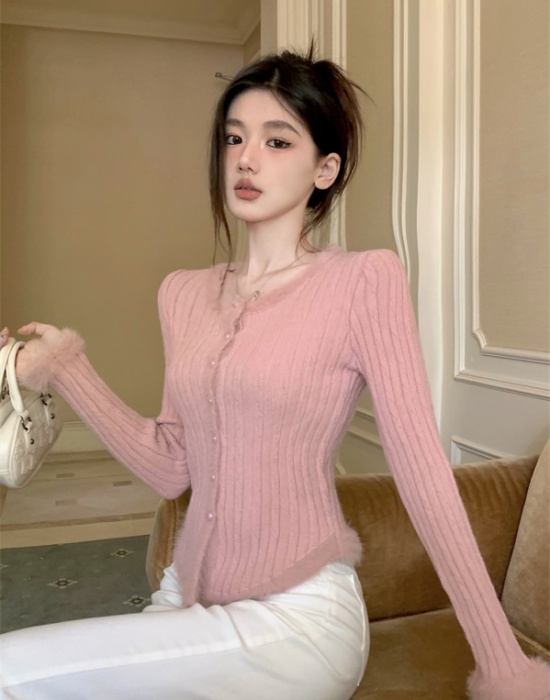Autumn and winter knitted cardigan long sleeve sweater