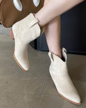 Fashion thick short boots pure women's boots for women