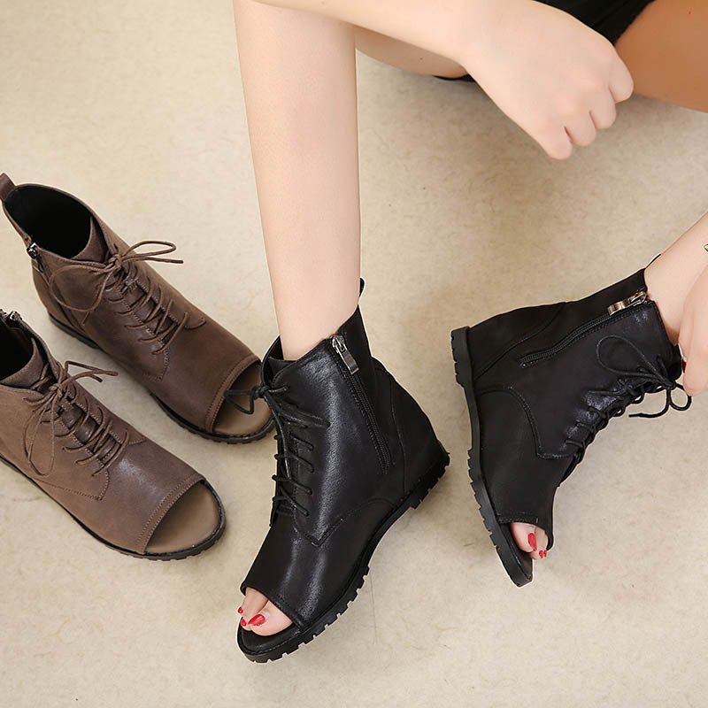 Slipsole sandals high-heeled summer boots