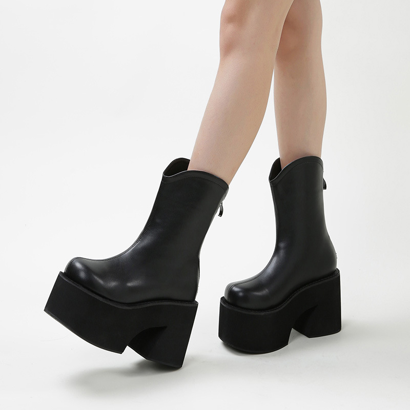 Thick platform soles women's boots thick crust short boots