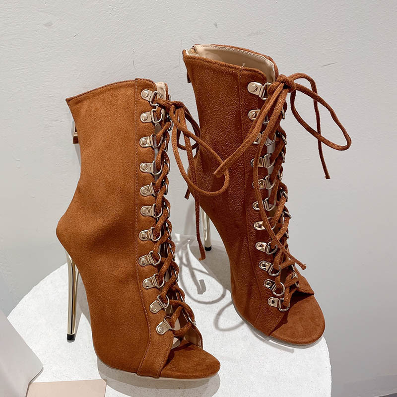 Open toe high-heeled shoes summer boots