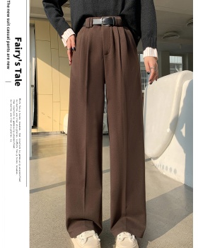 High waist wide leg pants drape suit pants for women