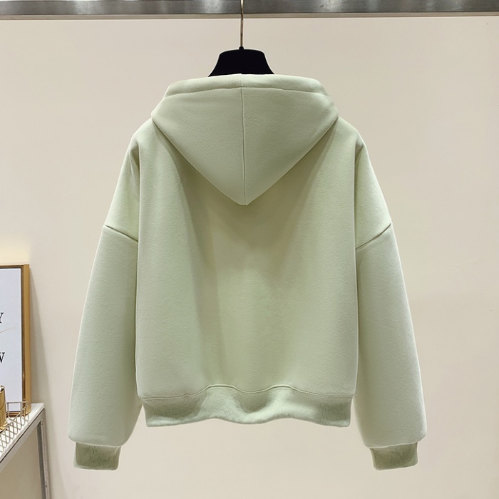 Pullover Casual loose plus velvet refreshing hoodie