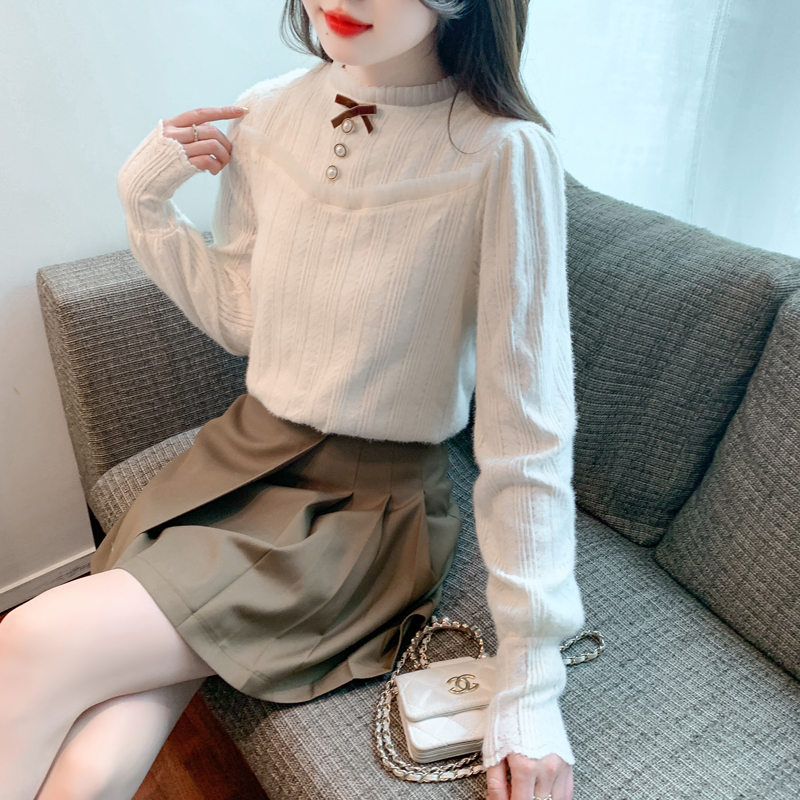 Autumn and winter tops thick bottoming shirt for women