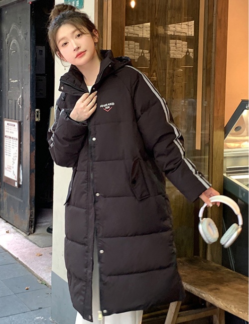 Loose thick down cotton coat college style Casual coat