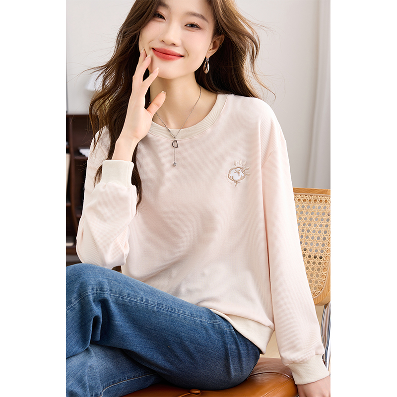 Loose round neck tops Casual hoodie for women