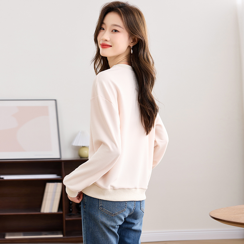 Loose round neck tops Casual hoodie for women