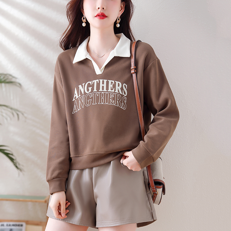 Loose fashion hoodie all-match tops for women