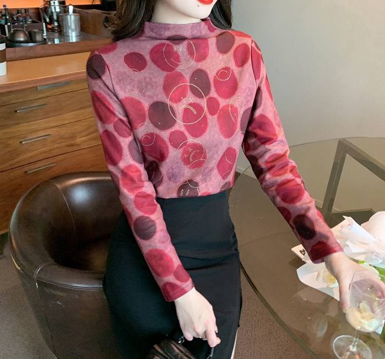 Slim tops autumn and winter bottoming shirt for women