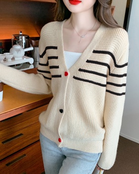 V-neck autumn lazy sweater knitted Korean style cardigan