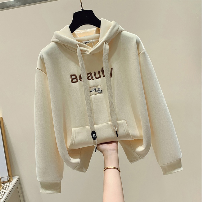 Loose Western style coat thick hoodie for women