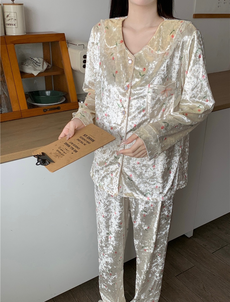 Lace wears outside homewear pajamas a set for women