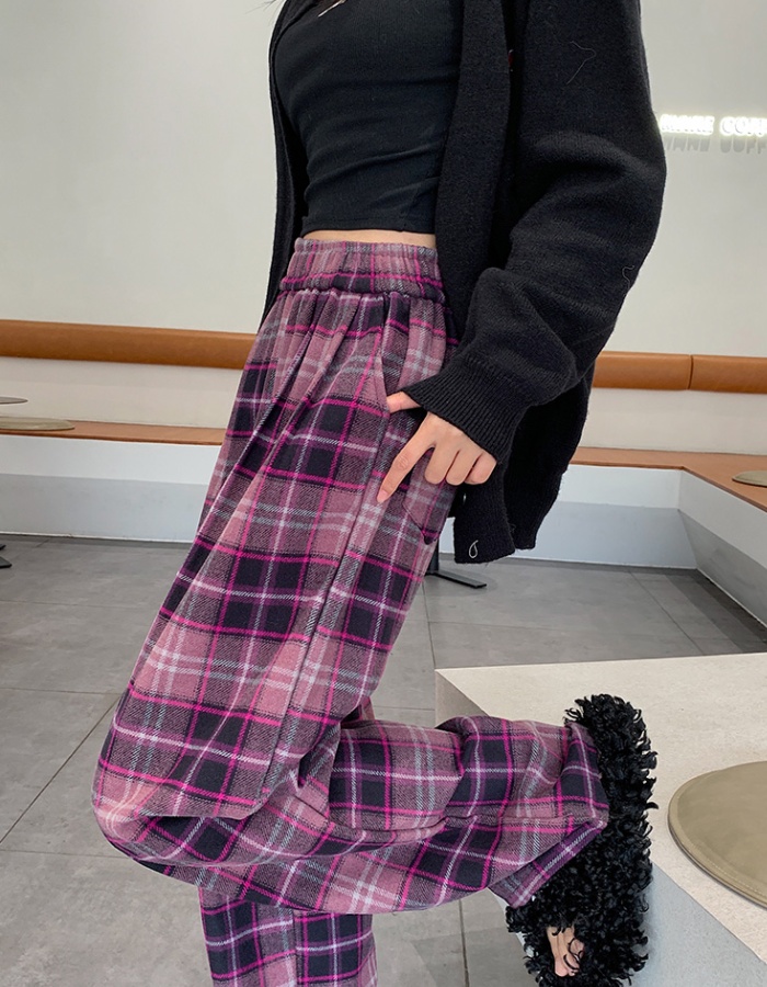 Autumn and winter wide leg pants woolen pants for women