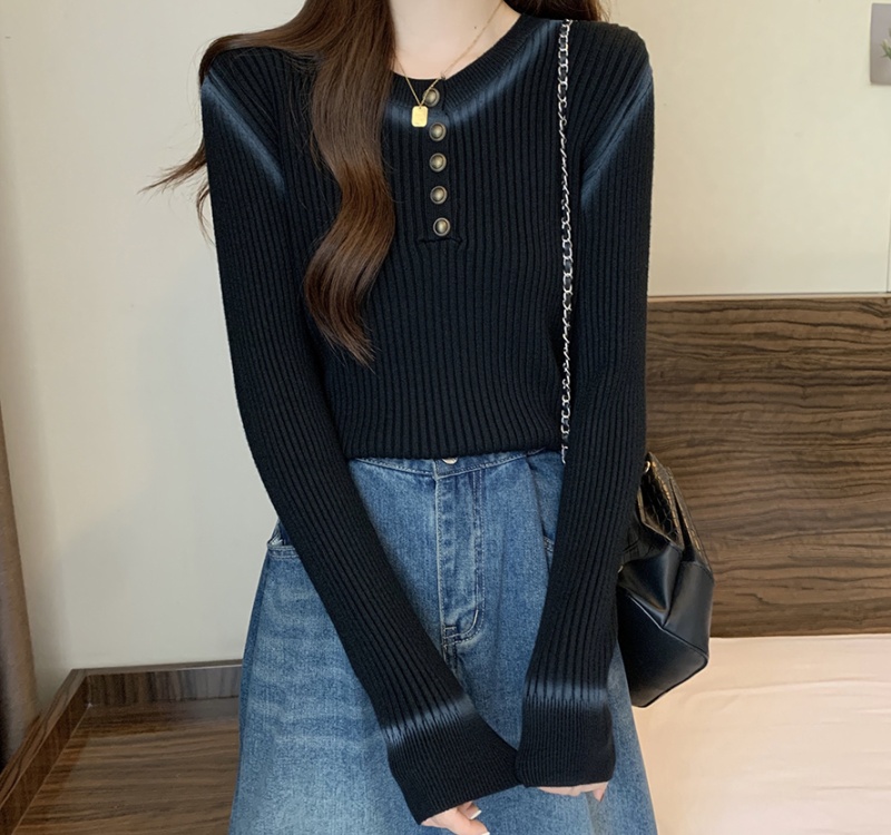 Autumn and winter all-match tops gradient sweater for women
