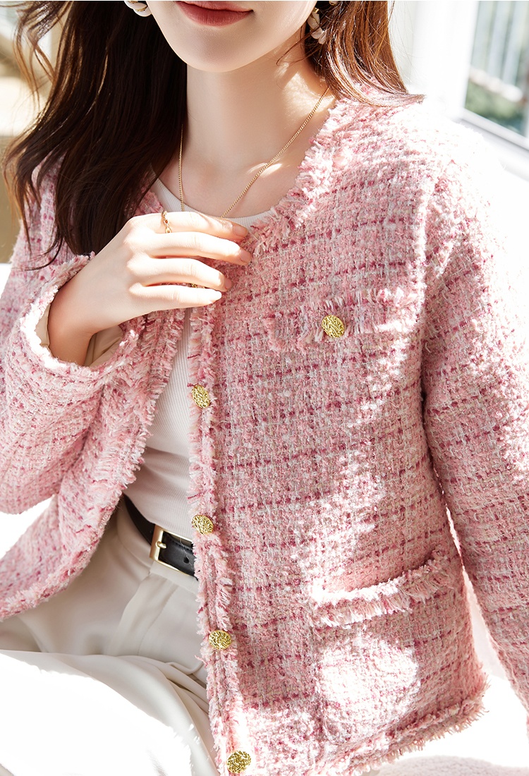 Thick autumn and winter tops coarse flower jacket for women