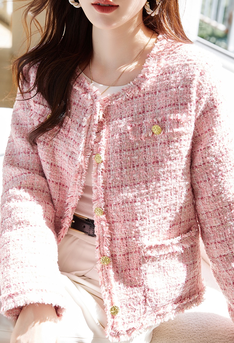 Thick autumn and winter tops coarse flower jacket for women