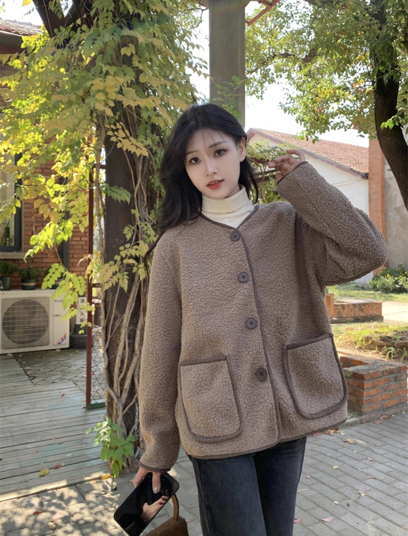 Korean style jacket autumn and winter tops for women