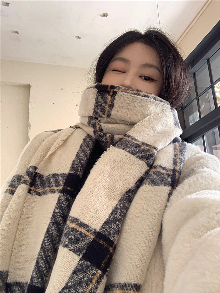 Korean style winter scarf all-match plaid scarves