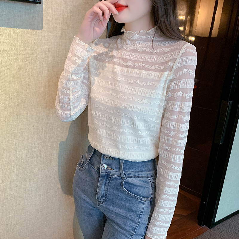 Lace bottoming shirt autumn and winter shirts for women