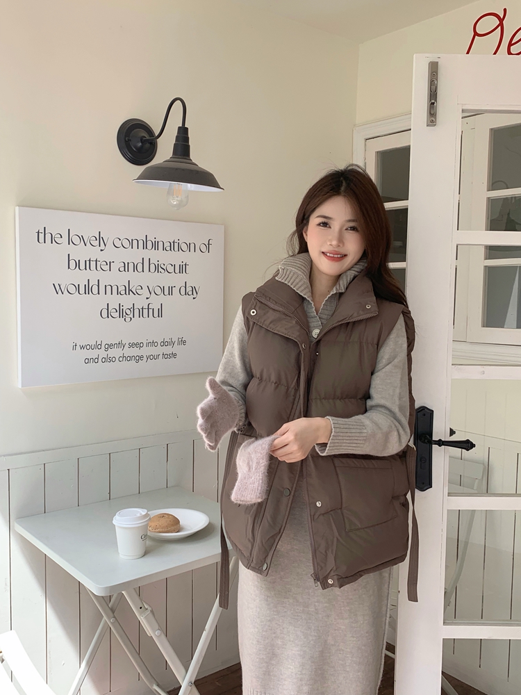 Slim pure vest loose Korean style waistcoat for women