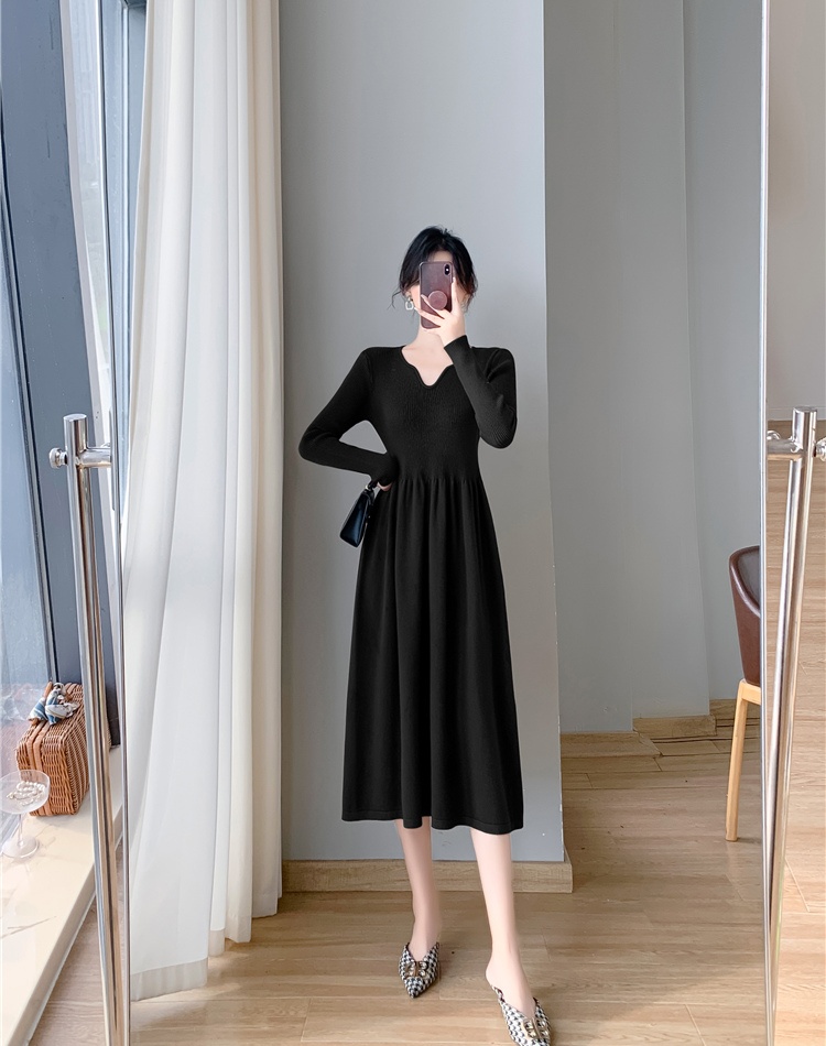 Bottoming sweater dress autumn and winter overcoat for women