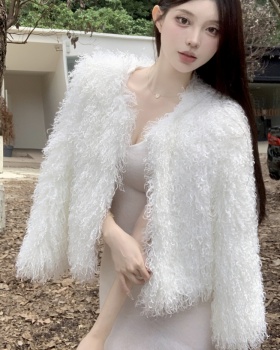 Winter cardigan personality fur coat for women