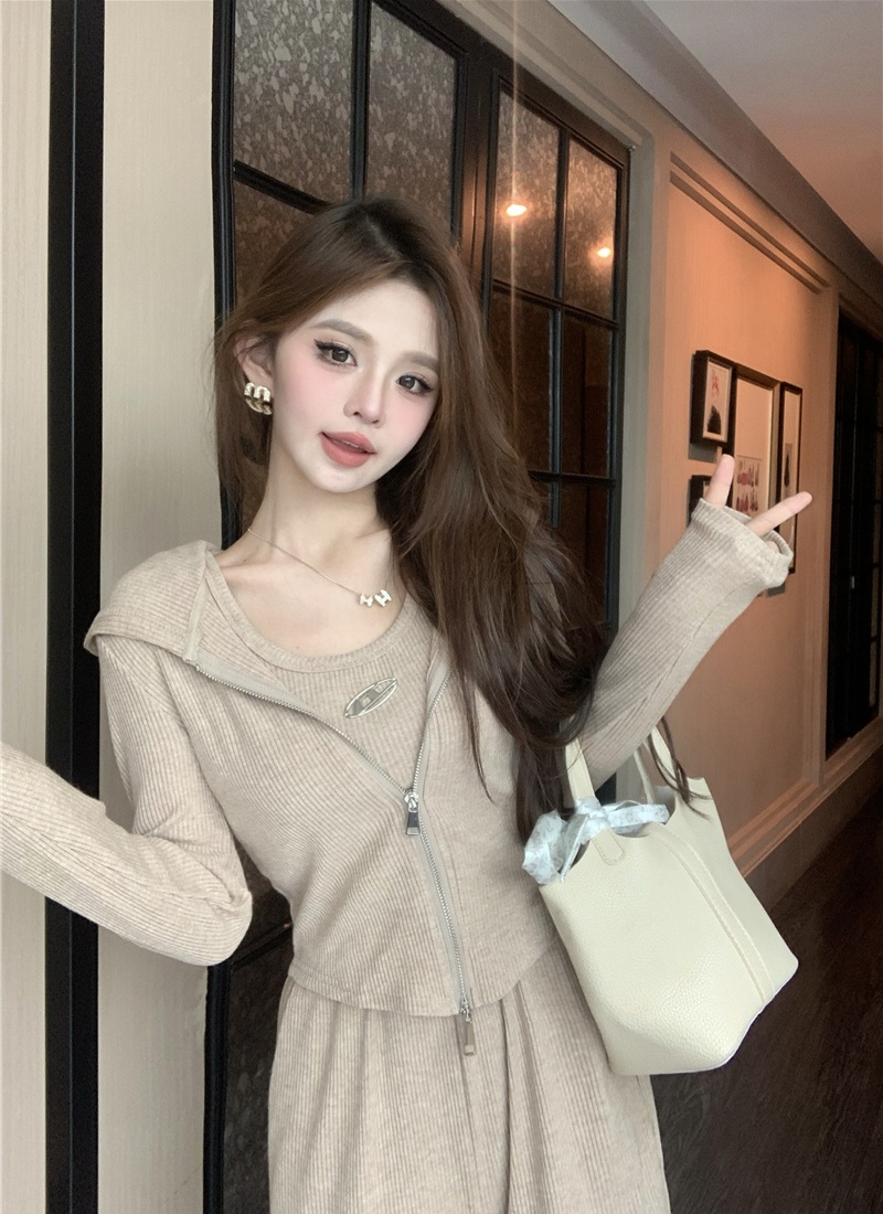 Casual hooded vest fashion autumn and winter tops 3pcs set