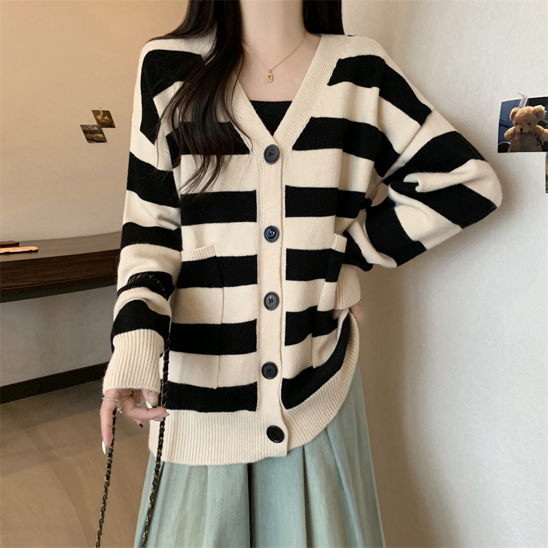 Lazy knitted cardigan Korean style sweater