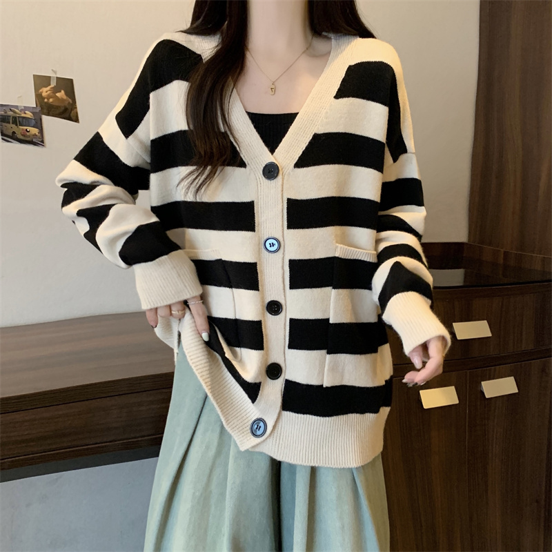 Lazy knitted cardigan Korean style sweater