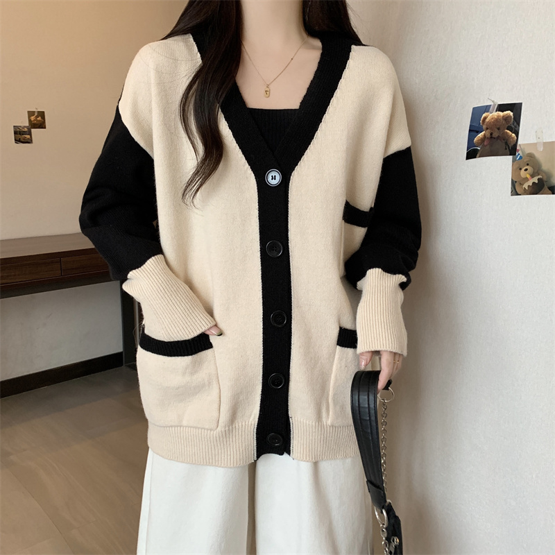 Loose large yard sweater lazy knitted coat for women