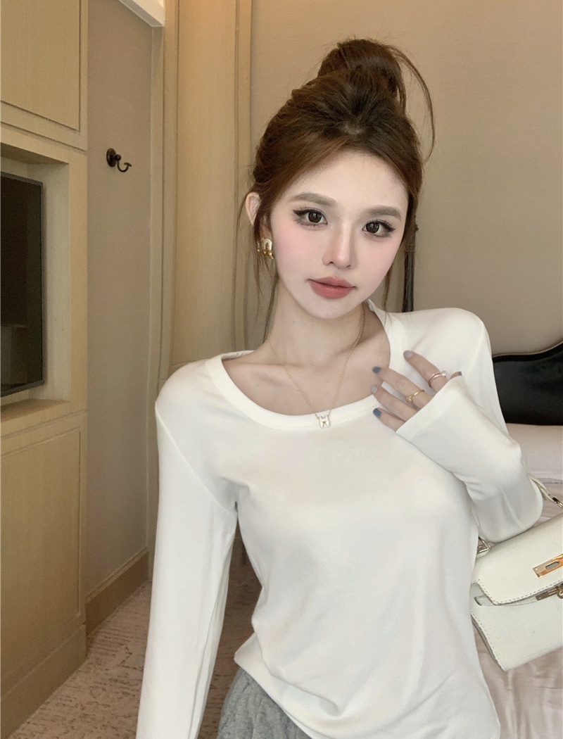 All-match round neck bottoming shirt simple T-shirt