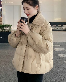 Knitted large lapel coat fashion cotton coat for women