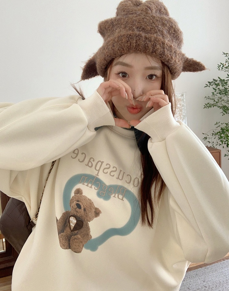 Autumn all-match tops large yard hoodie for women