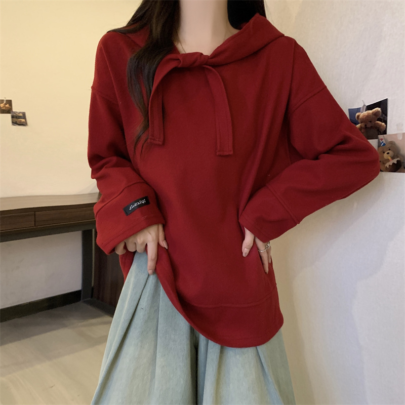 Chanelstyle autumn bottoming shirt slim hoodie for women