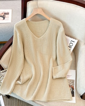 Cover belly loose sweater fat all-match bottoming shirt