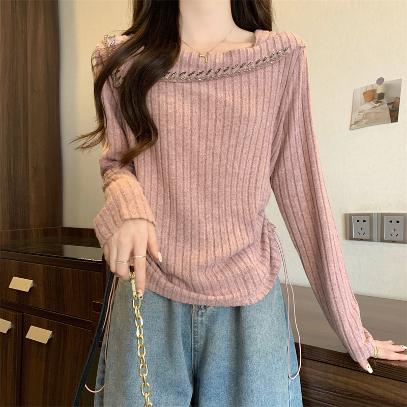 Western style sweater slim bottoming shirt for women